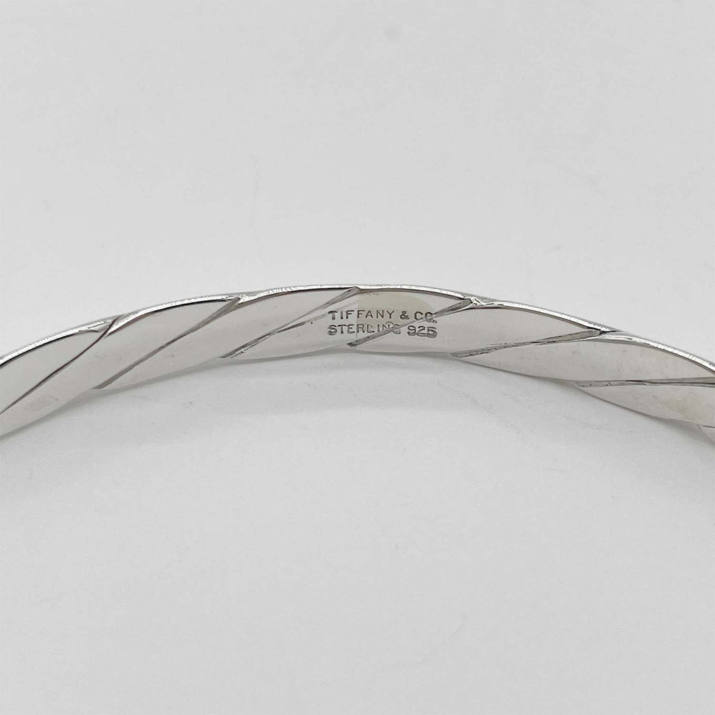 Tiffany&Co. ティファニー 20cm ナイフエッジ ツイスト バングル SV925 新品仕上済