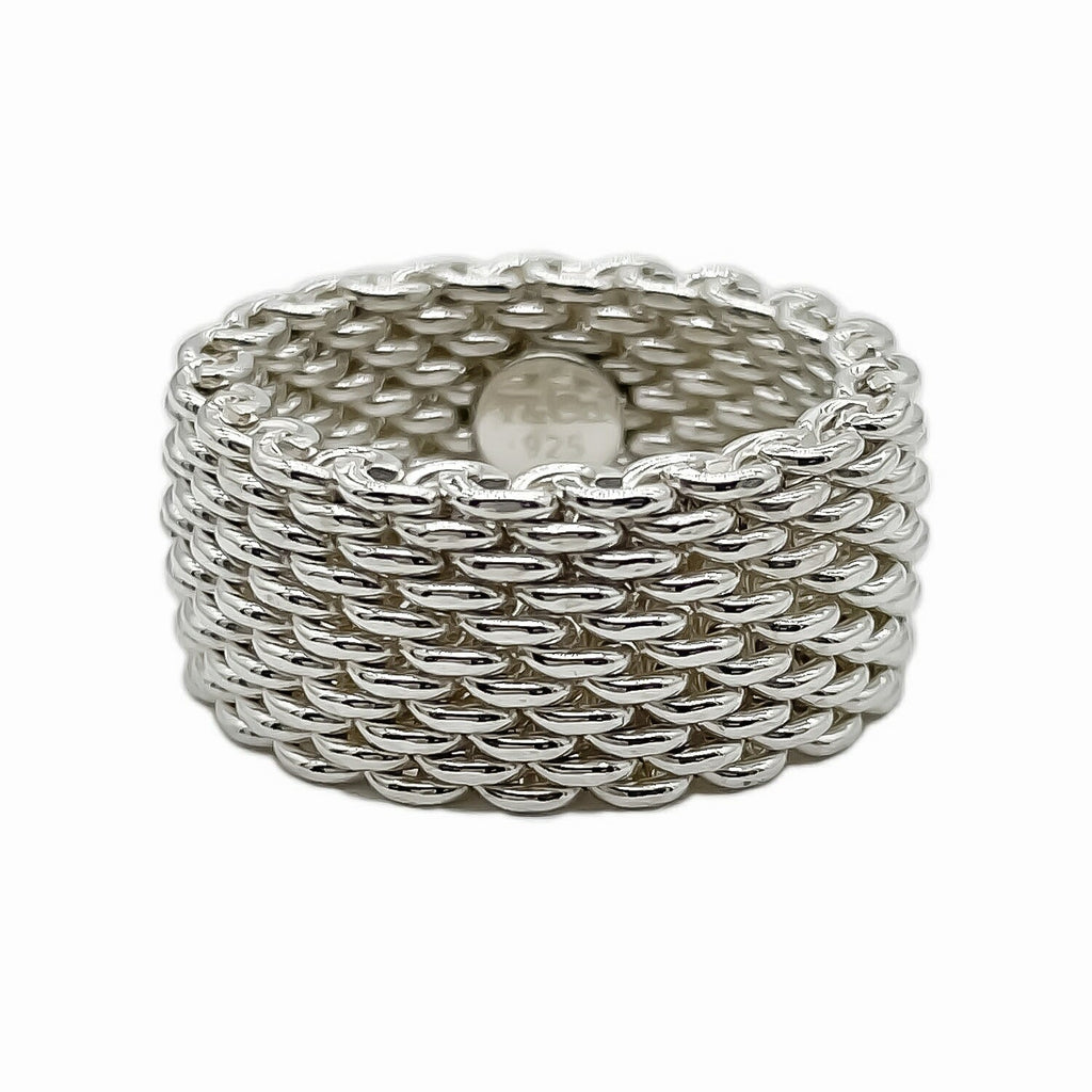 Tiffany&Co. ティファニー 9号 サマセット リング 指輪 メッシュ SV925 新品仕上済