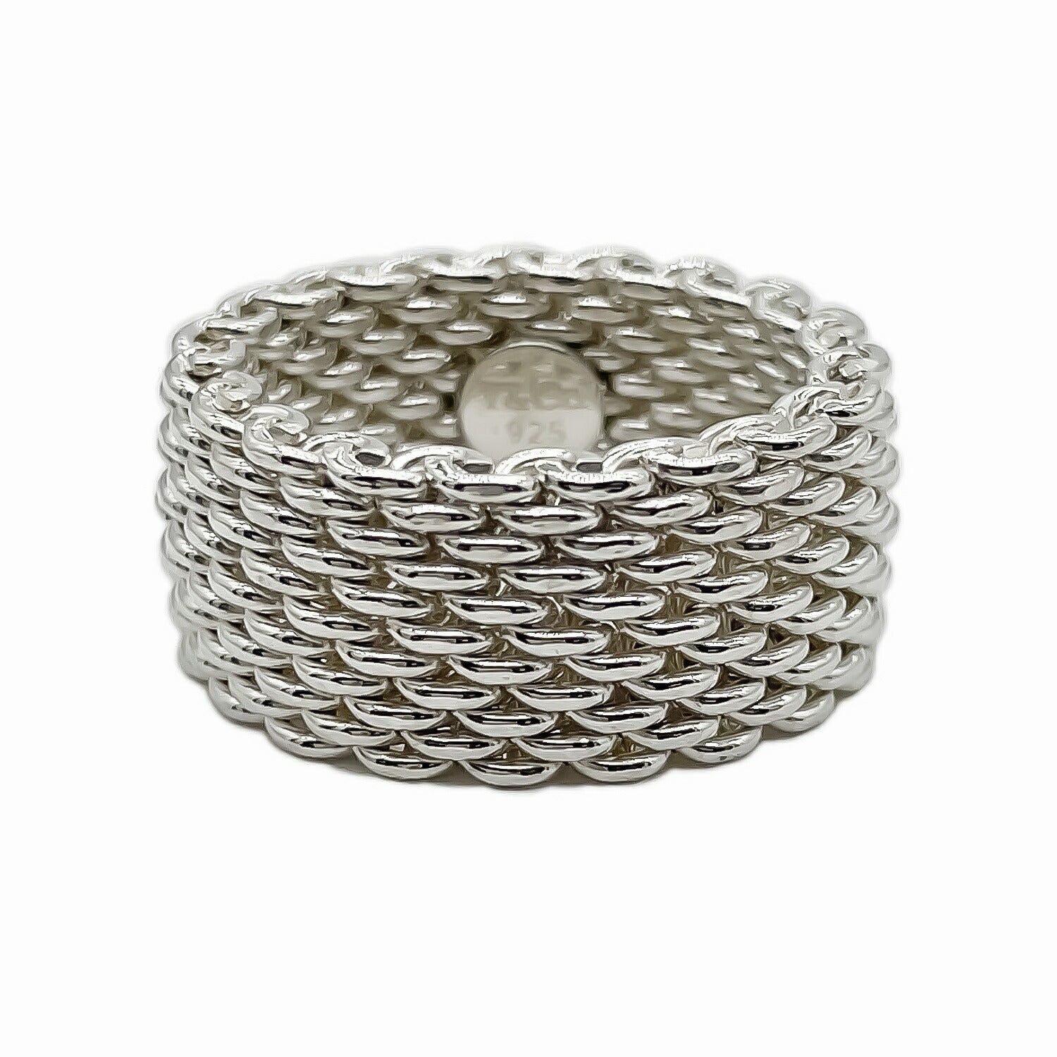 Tiffany&Co. ティファニー 9号 サマセット リング 指輪 メッシュ SV925 新品仕上済