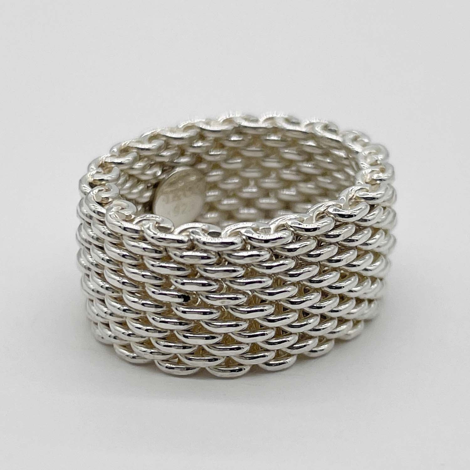 Tiffany&Co. ティファニー 9号 サマセット リング 指輪 メッシュ SV925 新品仕上済