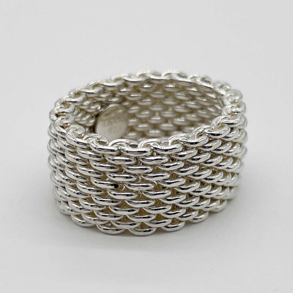 Tiffany&Co. ティファニー 9号 サマセット リング 指輪 メッシュ SV925 新品仕上済