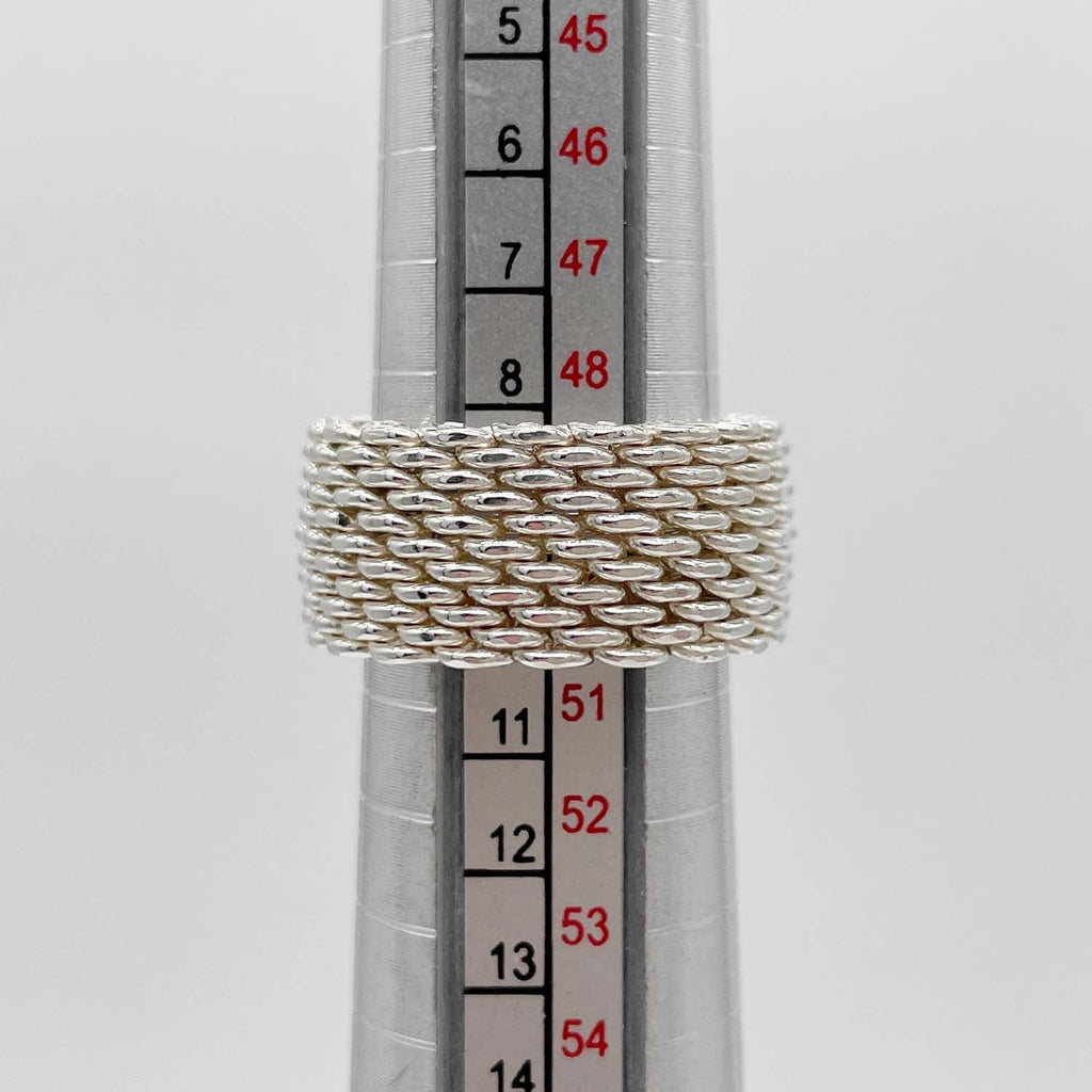 Tiffany&Co. ティファニー 9号 サマセット リング 指輪 メッシュ SV925 新品仕上済