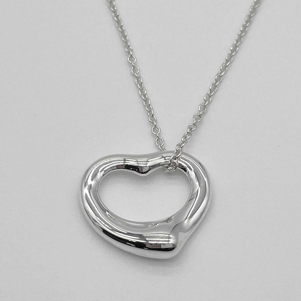 Tiffany&Co. ティファニー ネックレス オープンハート 16mm エルサペレッティ SV925 新品仕上済