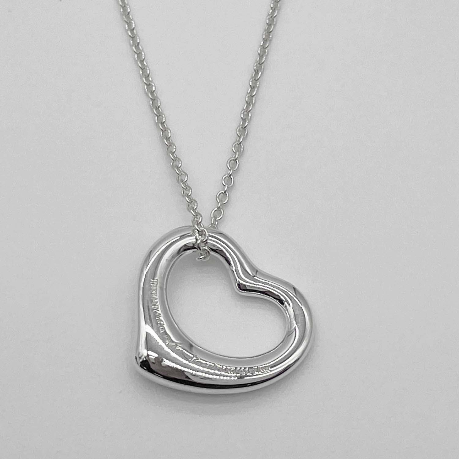 Tiffany&Co. ティファニー ネックレス オープンハート 16mm エルサペレッティ SV925 新品仕上済
