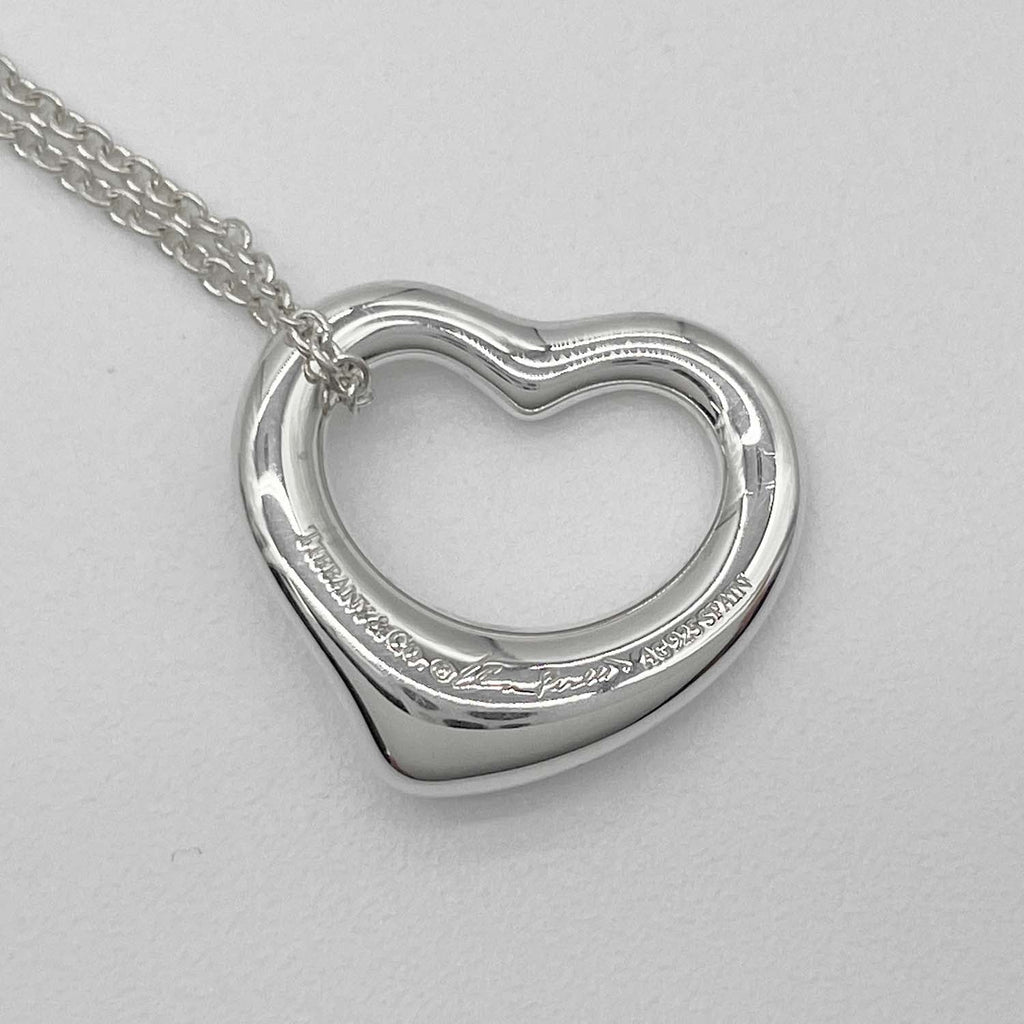 Tiffany&Co. ティファニー ネックレス オープンハート 16mm エルサペレッティ SV925 新品仕上済