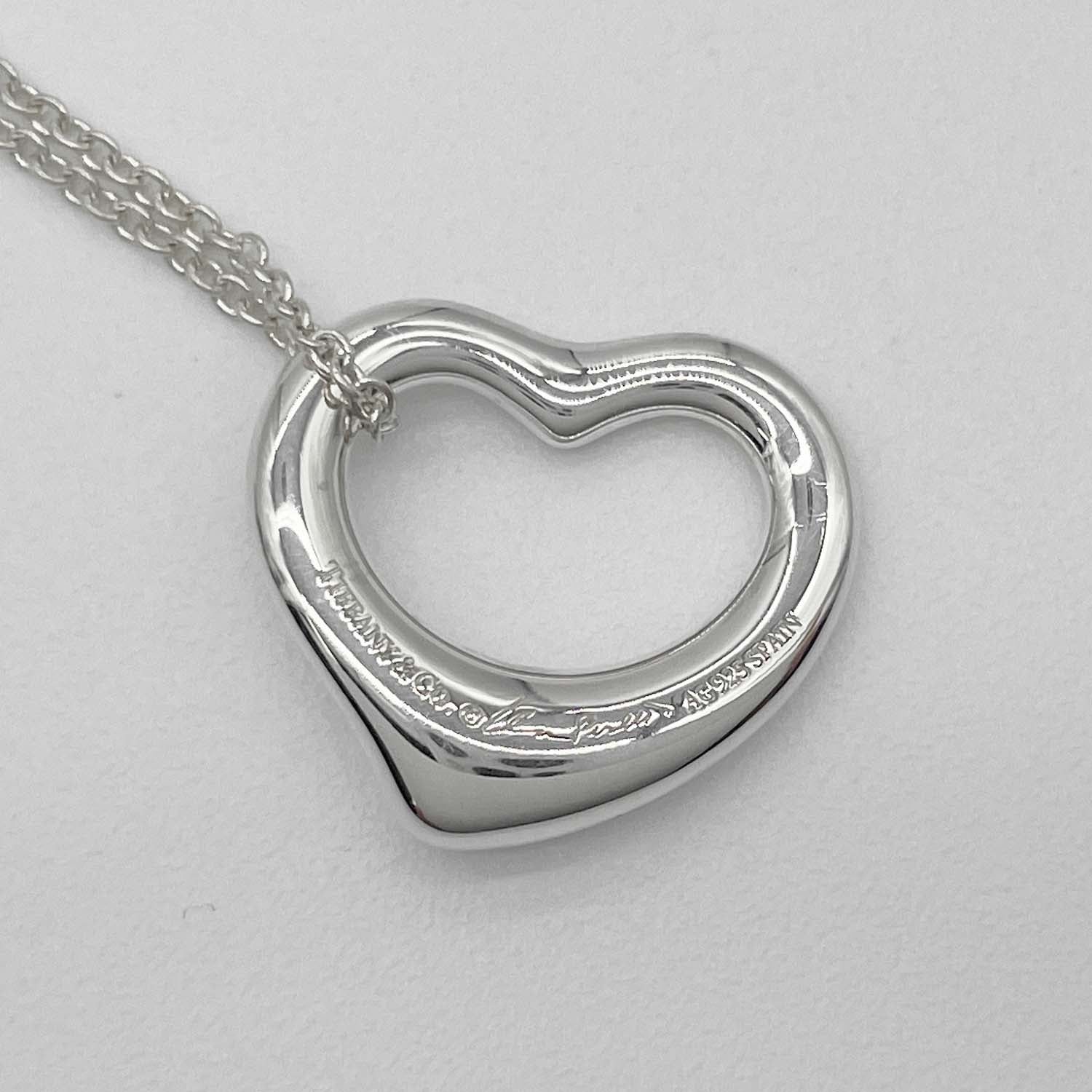 Tiffany&Co. ティファニー ネックレス オープンハート 16mm エルサペレッティ SV925 新品仕上済