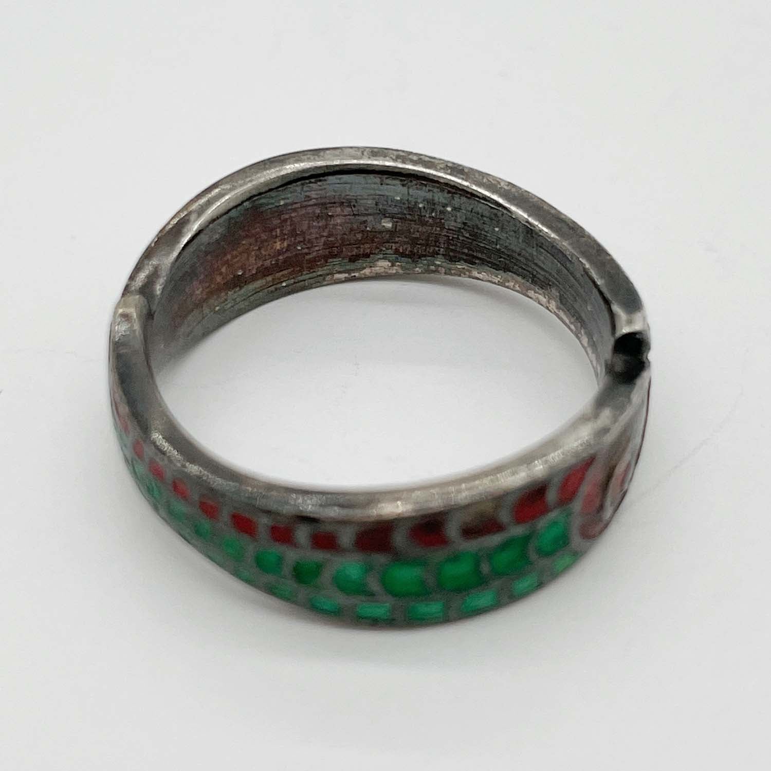 GUCCI グッチ 8.5号 ヴィンテージリング フィッシュ 魚 ウロコ オールド SV925/エナメル