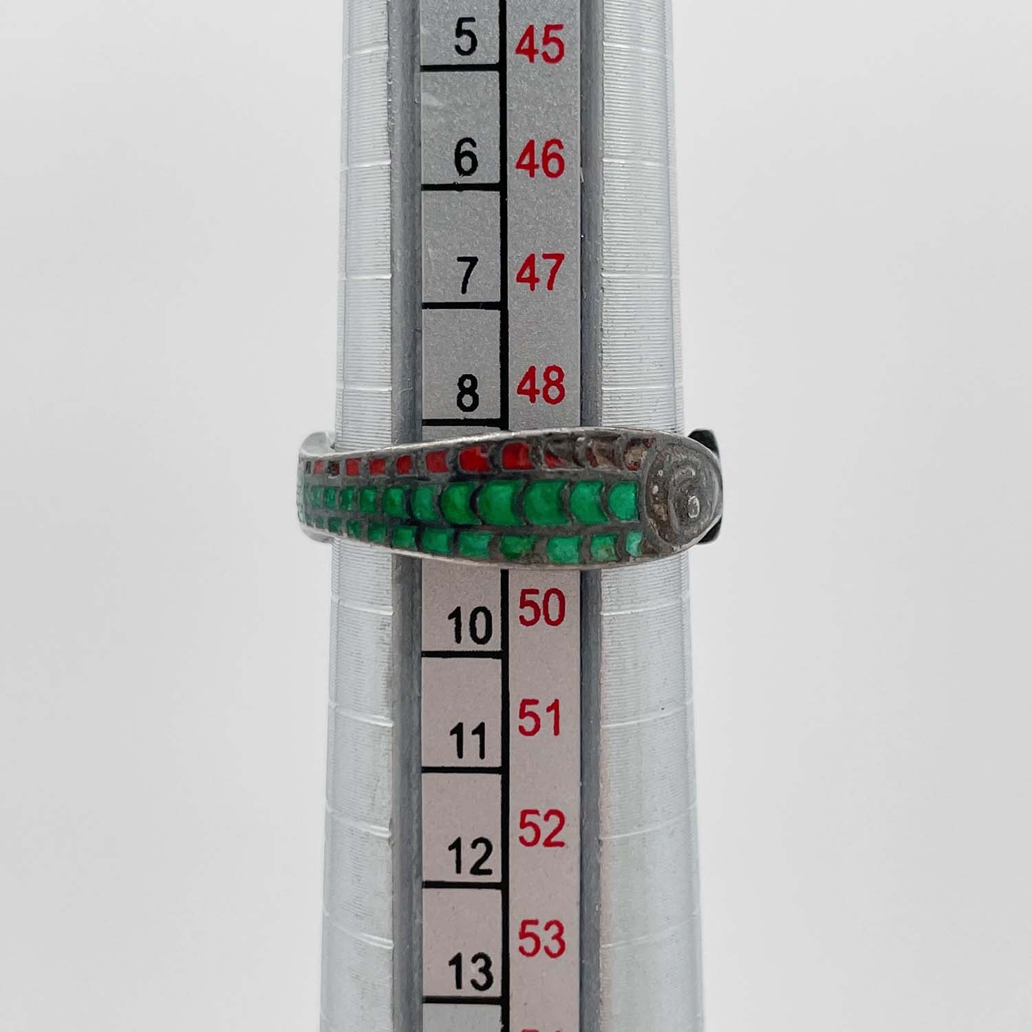 GUCCI グッチ 8.5号 ヴィンテージリング フィッシュ 魚 ウロコ オールド SV925/エナメル