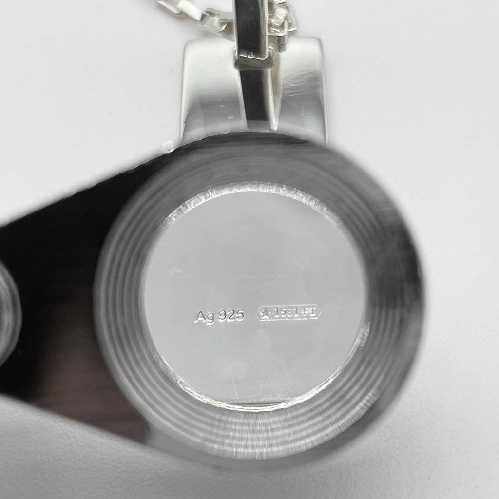 GUCCI グッチ ロゴ プレート ネックレス ペンダント チェーン SV925 新品仕上済