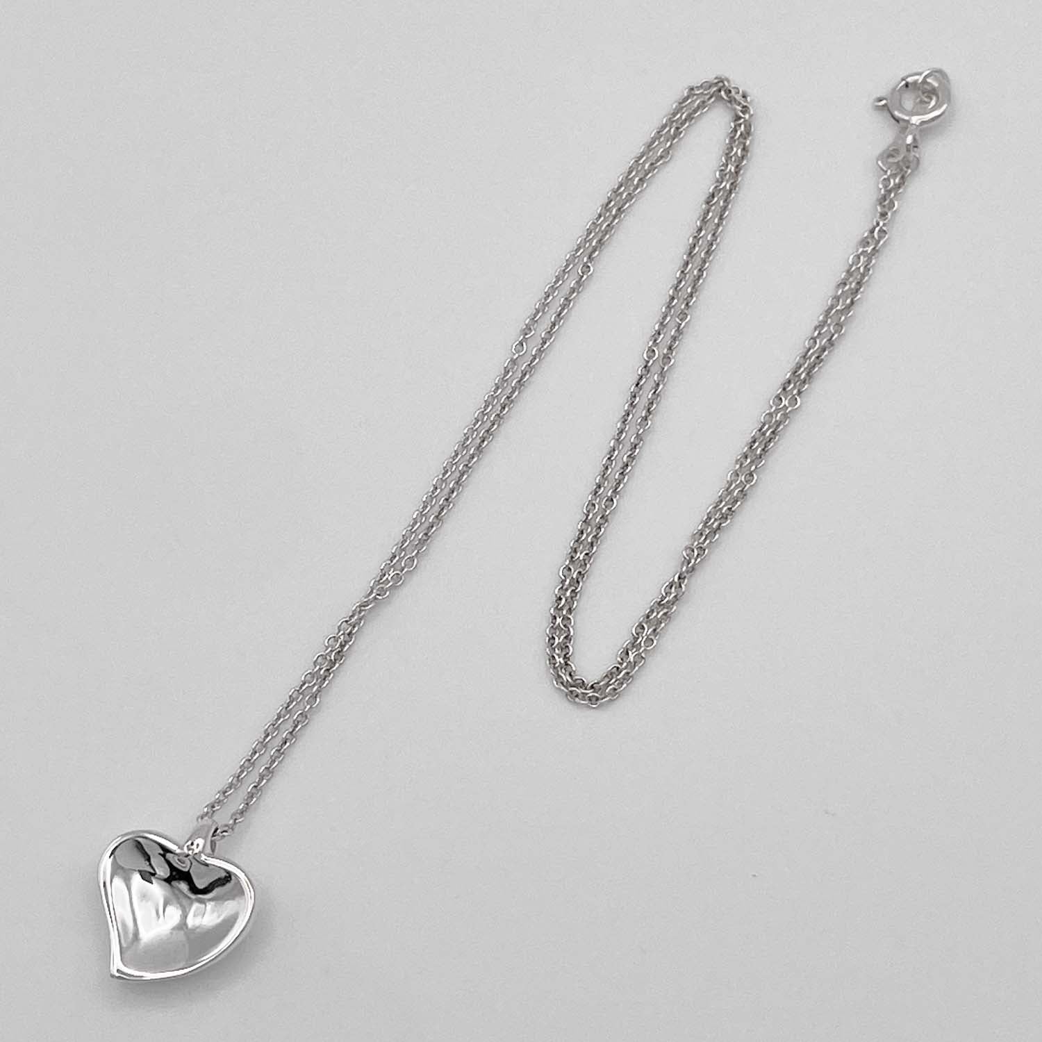 Tiffany&Co. ティファニー カーブドハート ネックレス エルサペレッティ SV925 新品仕上済