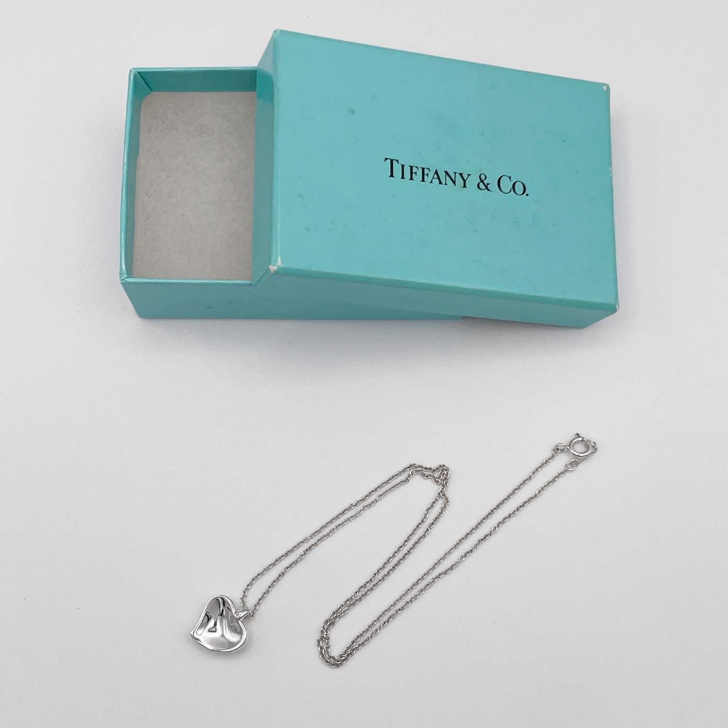 Tiffany&Co. ティファニー カーブドハート ネックレス エルサペレッティ SV925 新品仕上済