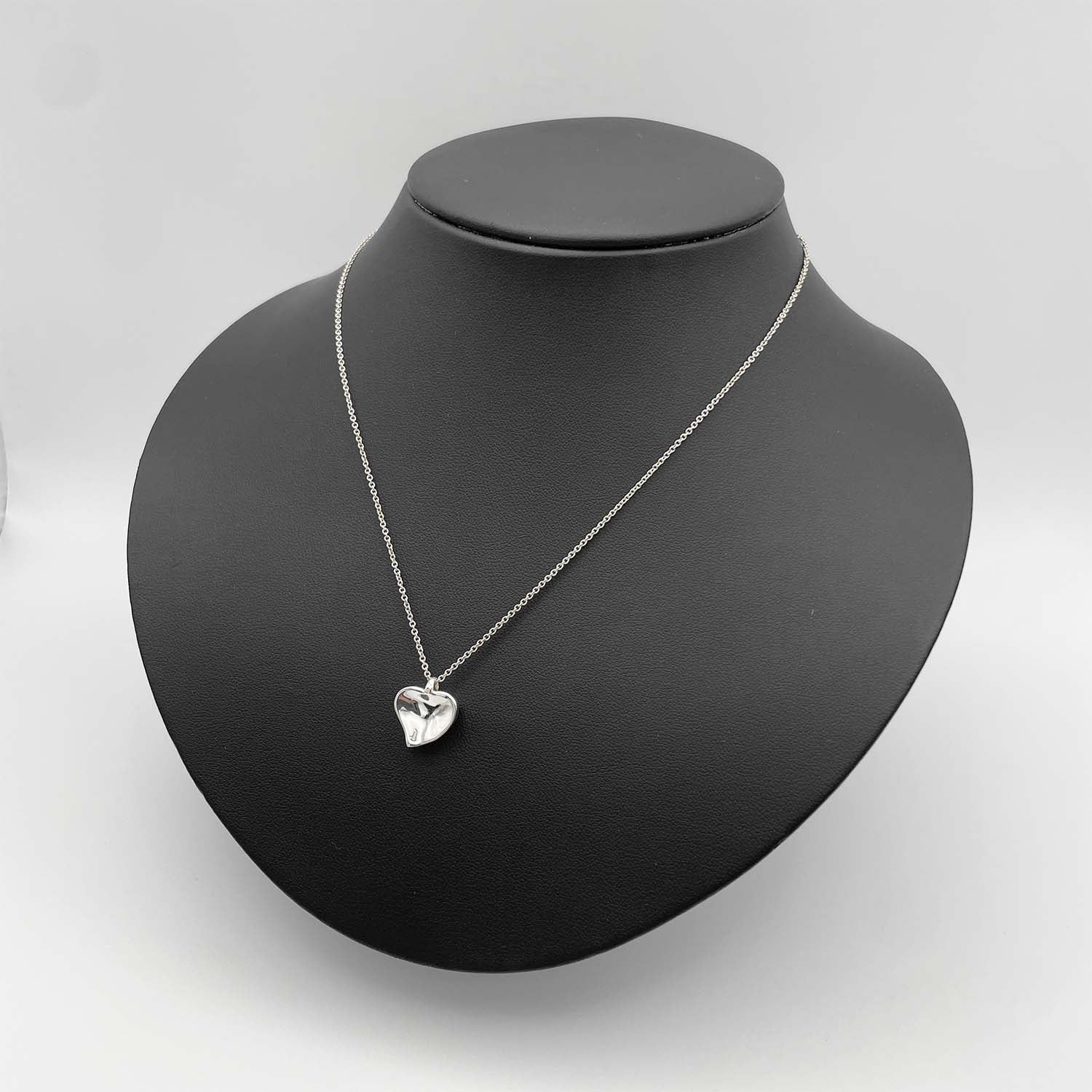 Tiffany&Co. ティファニー カーブドハート ネックレス エルサペレッティ SV925 新品仕上済