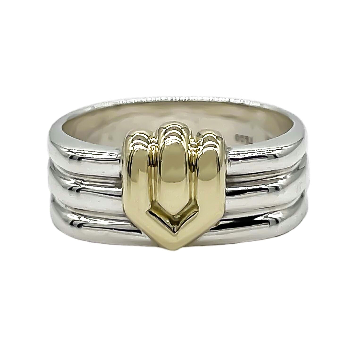 Tiffany&Co. ティファニー 14.5号 グルーブド シグネチャー リング 750 SV925 新品仕上済