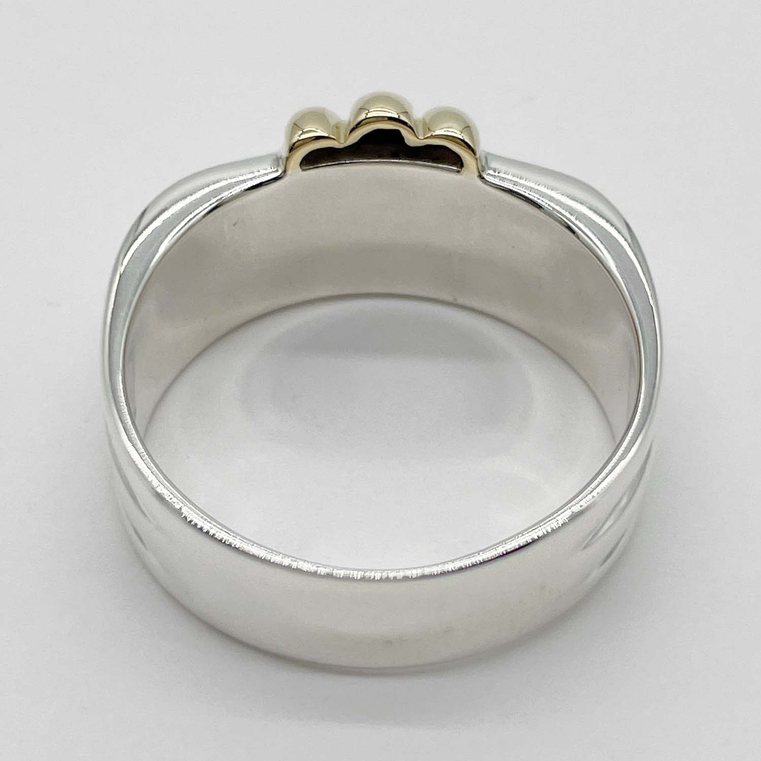 Tiffany&Co. ティファニー 14.5号 グルーブド シグネチャー リング 750 SV925 新品仕上済