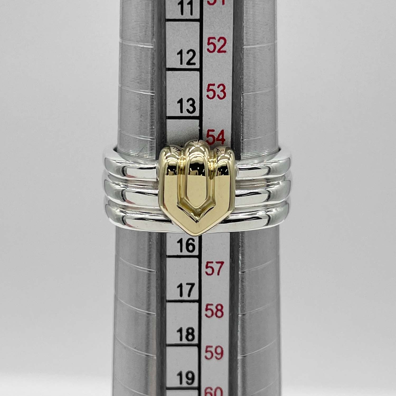 Tiffany&Co. ティファニー 14.5号 グルーブド シグネチャー リング 750 SV925 新品仕上済