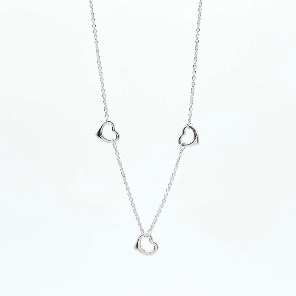 Tiffany&Co. ティファニー オープンハート 3P ネックレス SV925 トリプル 新品仕上済