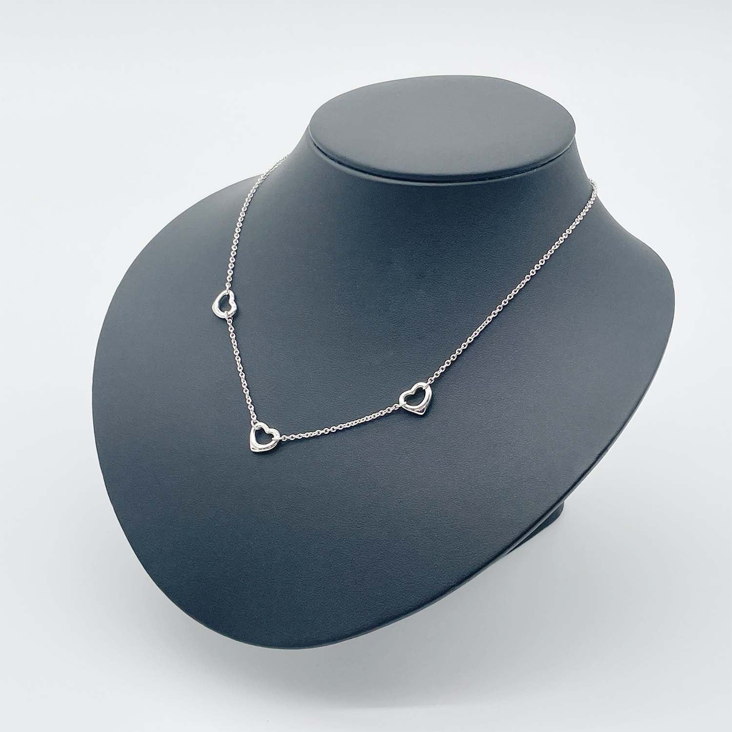 Tiffany&Co. ティファニー オープンハート 3P ネックレス SV925 トリプル 新品仕上済