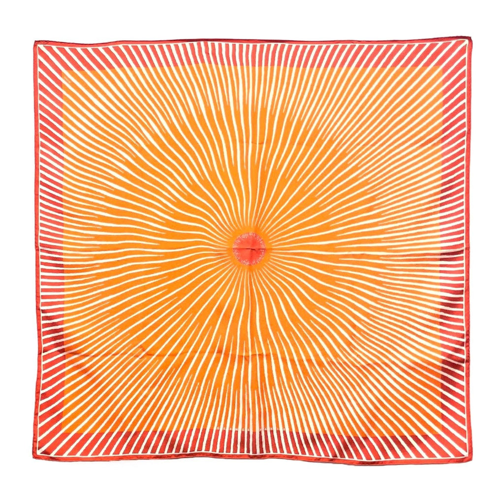 エルメス カレ90 La Maison Soleil ソレイユ ラ メゾン スカーフ シルク 太陽柄