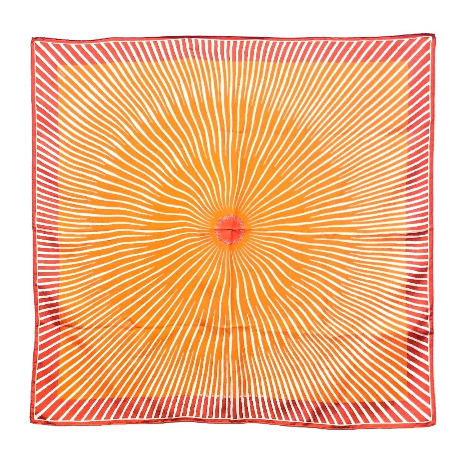 エルメス カレ90 La Maison Soleil ソレイユ ラ メゾン スカーフ シルク 太陽柄