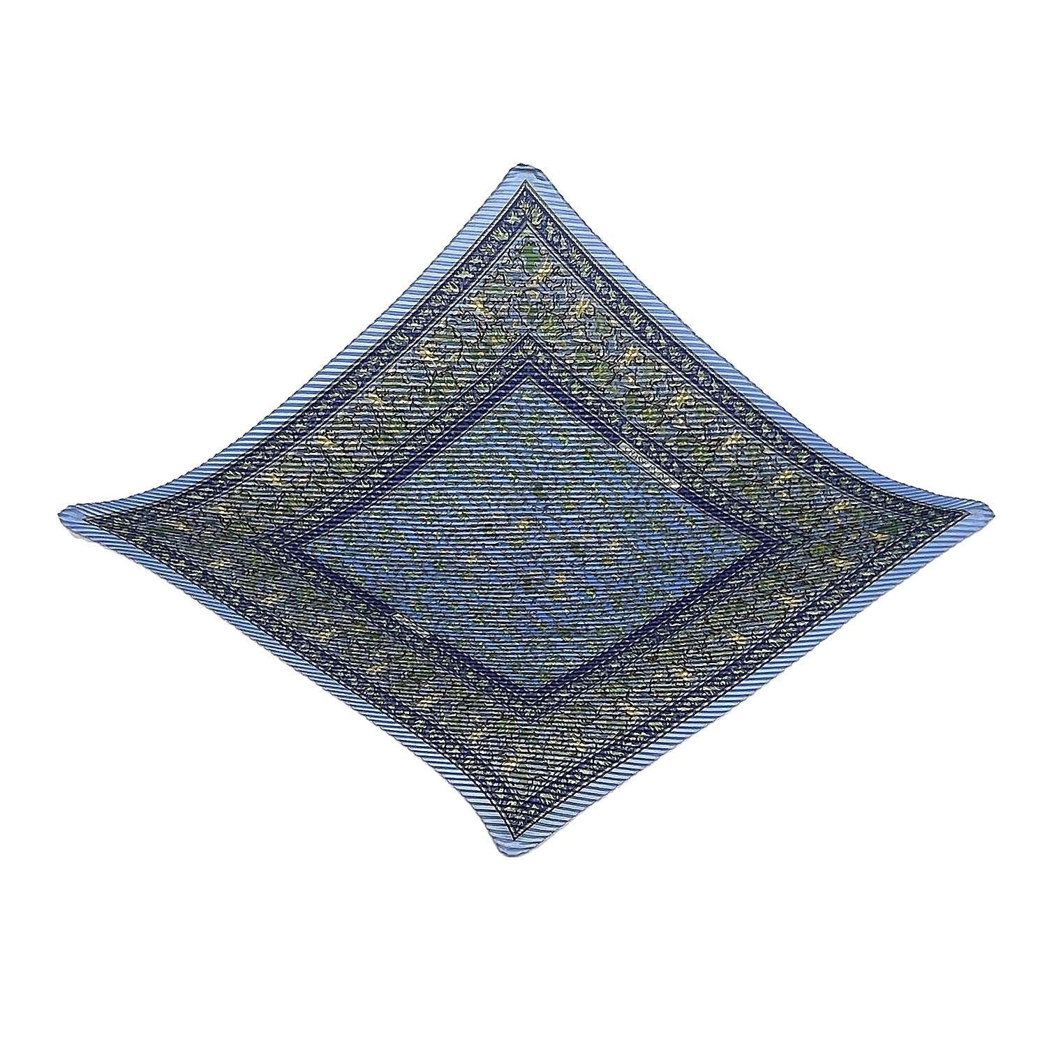 HERMES エルメス プリーツ カレ90 CHASSE EN INDE インドの狩猟 スカーフ プリセ 動物草木花