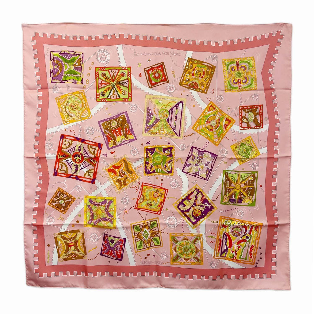 HERMES エルメス カレ90 La mecanique des idees アイディアの構造 人 脳内 メカ