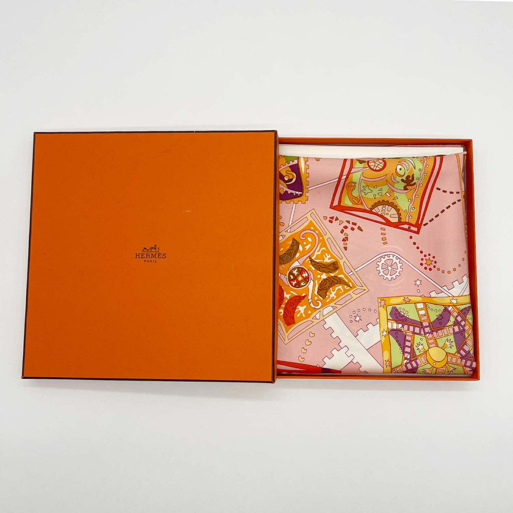 HERMES エルメス カレ90 La mecanique des idees アイディアの構造 人 脳内 メカ