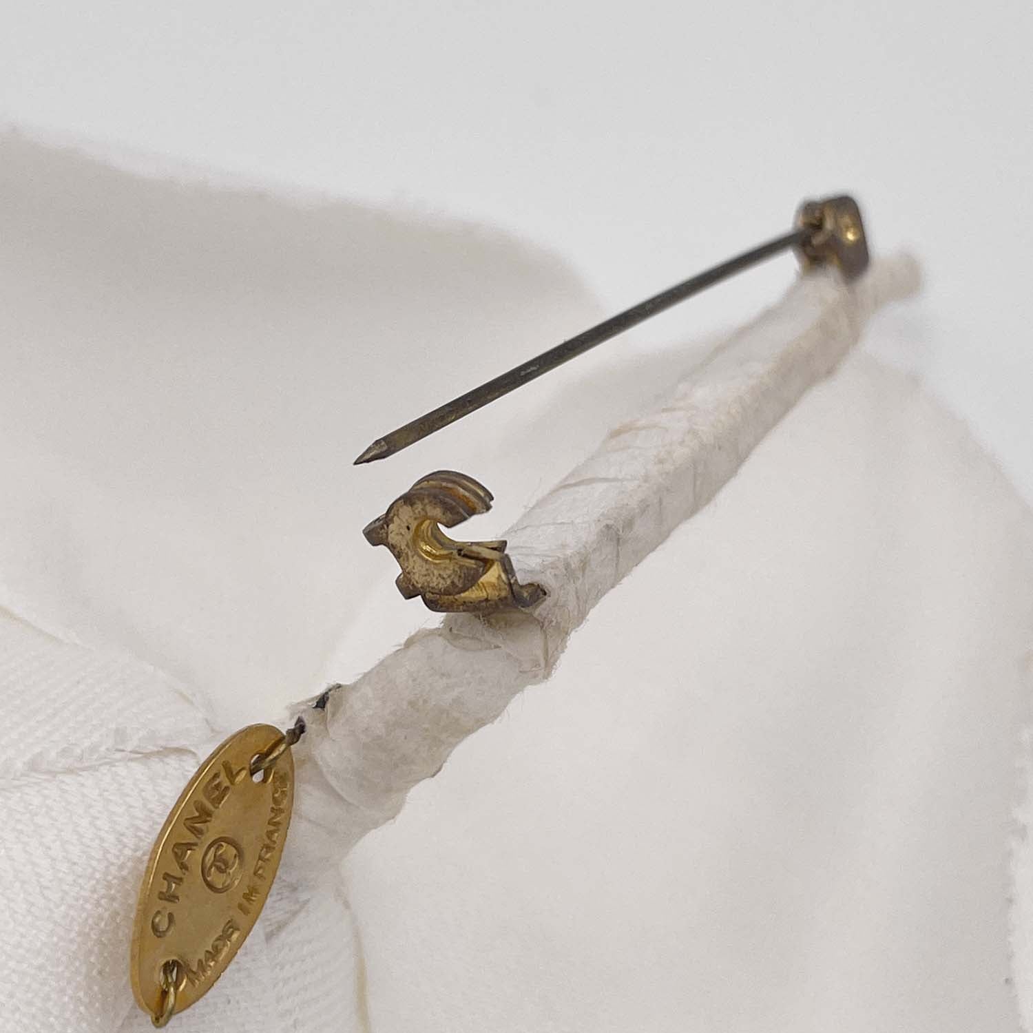 CHANEL シャネル 9cm カメリア コサージュ ブローチ バッジ ホワイト フラワー