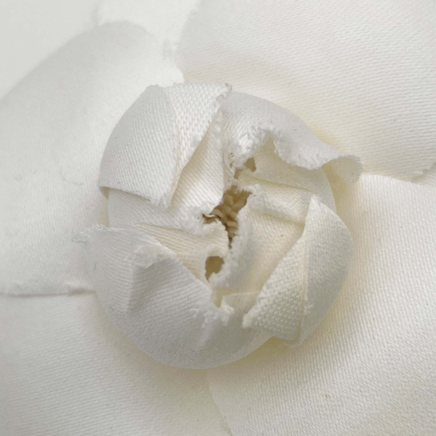 CHANEL シャネル 9cm カメリア コサージュ ブローチ バッジ ホワイト フラワー