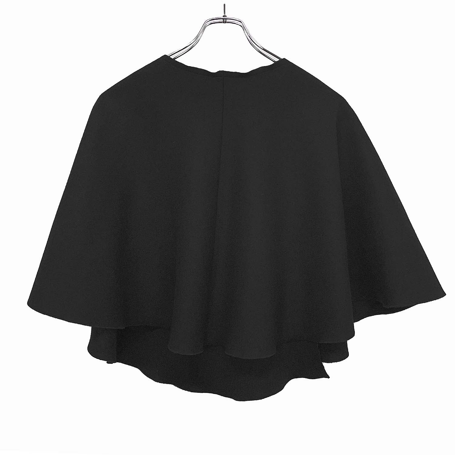 PRADA プラダ ポンチョ サイズ42 ケープ 外套 ウール ブラック