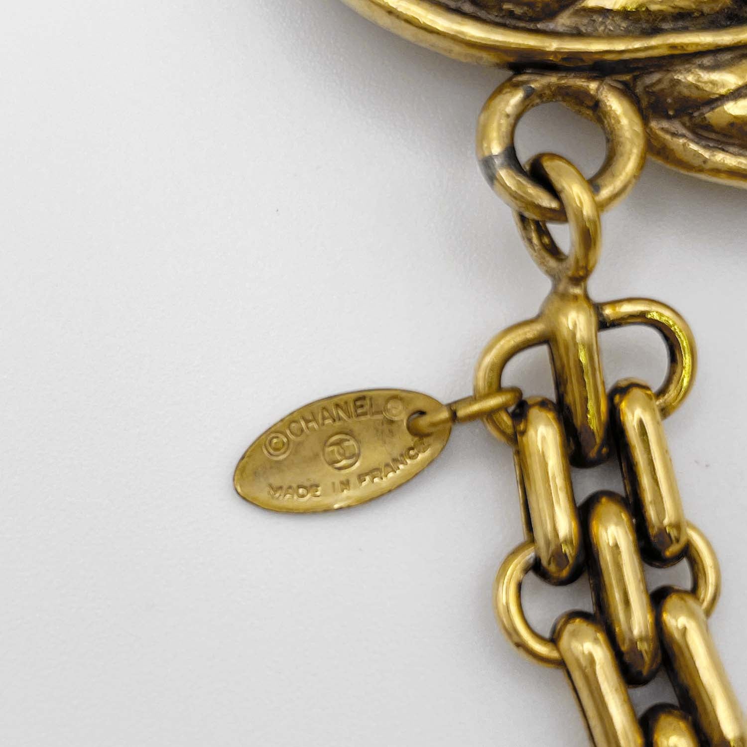 CHANEL シャネル キーホルダー キーリング ゴールド ヴィンテージ ココマーク マトラッセ