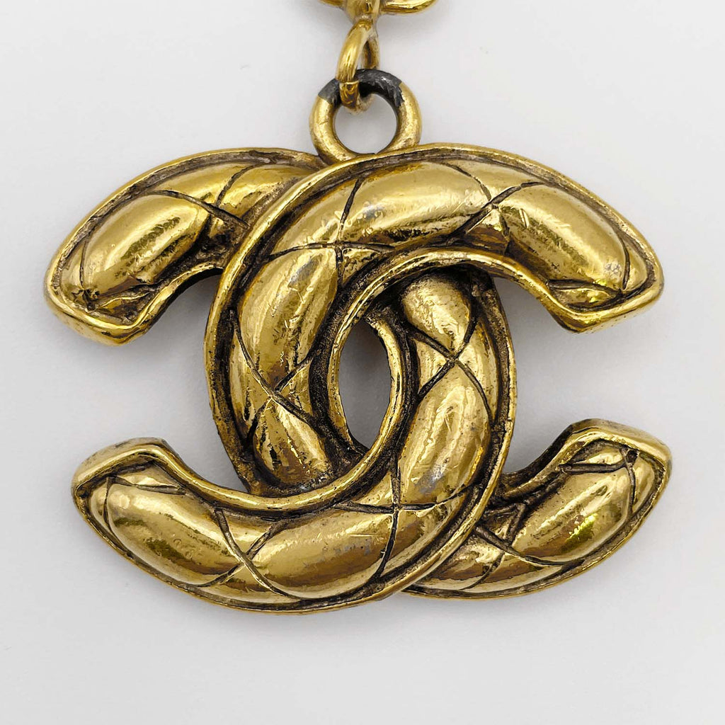 CHANEL シャネル キーホルダー キーリング ゴールド ヴィンテージ ココマーク マトラッセ