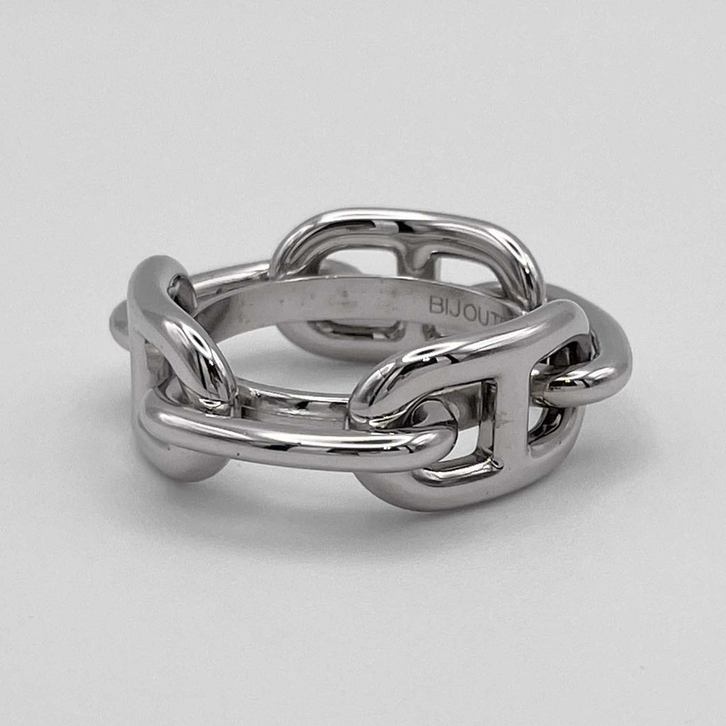 HERMES エルメス スカーフリング レガート シェーヌダンクル シルバー