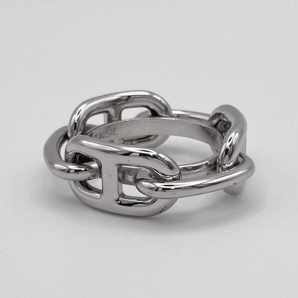 HERMES エルメス スカーフリング レガート シェーヌダンクル シルバー