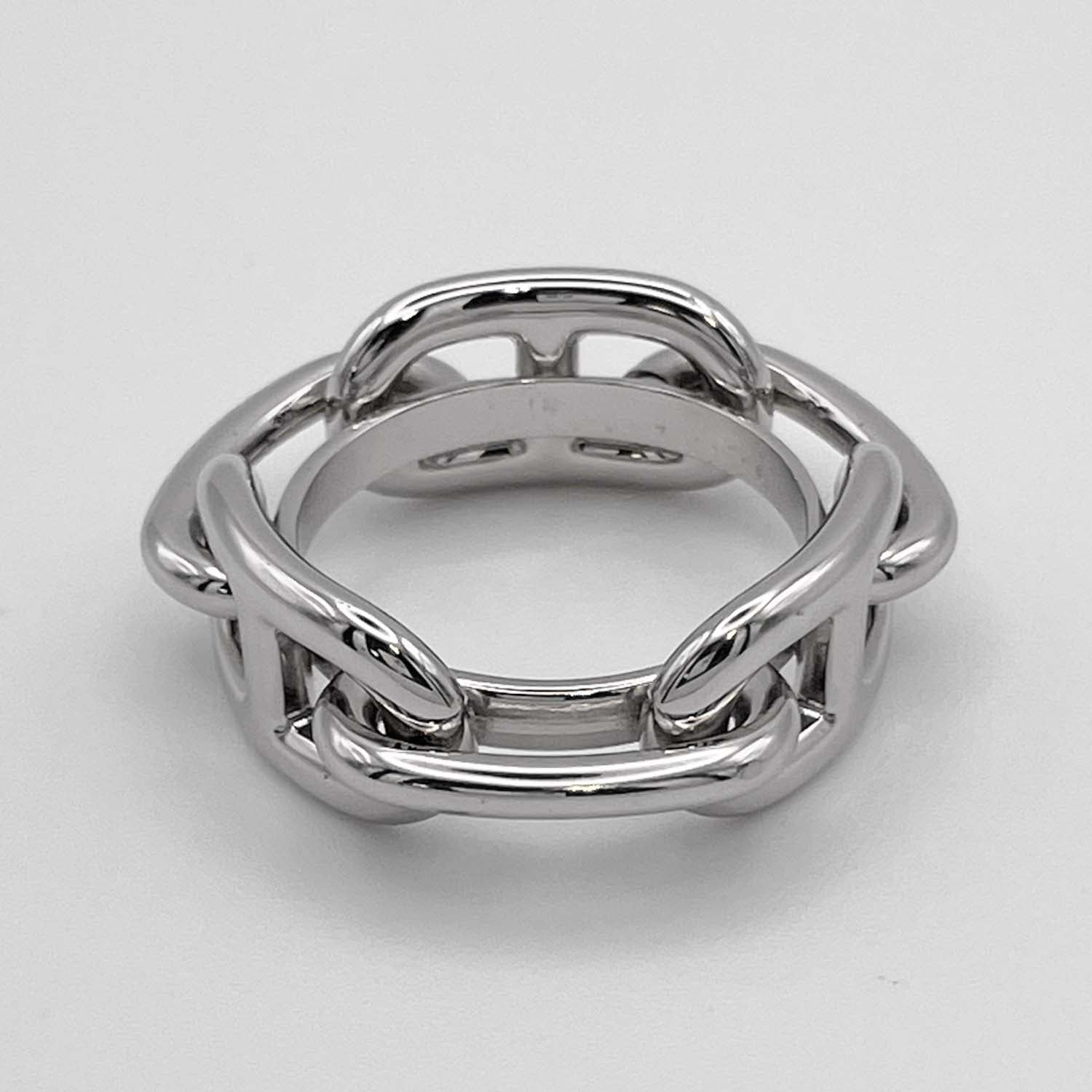 HERMES エルメス スカーフリング レガート シェーヌダンクル シルバー