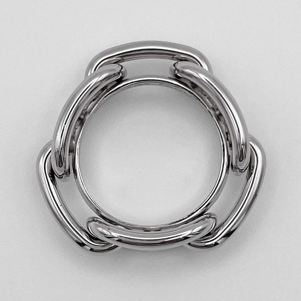 HERMES エルメス スカーフリング レガート シェーヌダンクル シルバー