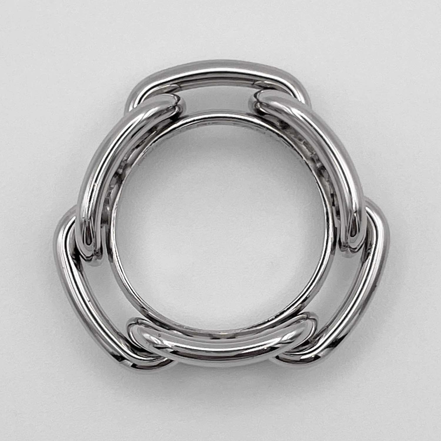 HERMES エルメス スカーフリング レガート シェーヌダンクル シルバー