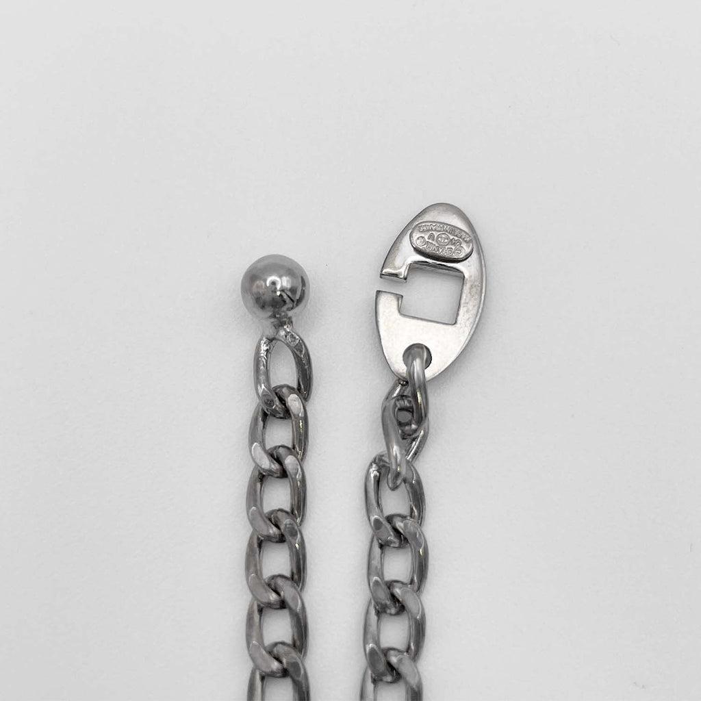 CHANEL シャネル ドッグタグ バッグチャーム ロゴ 04V シルバー