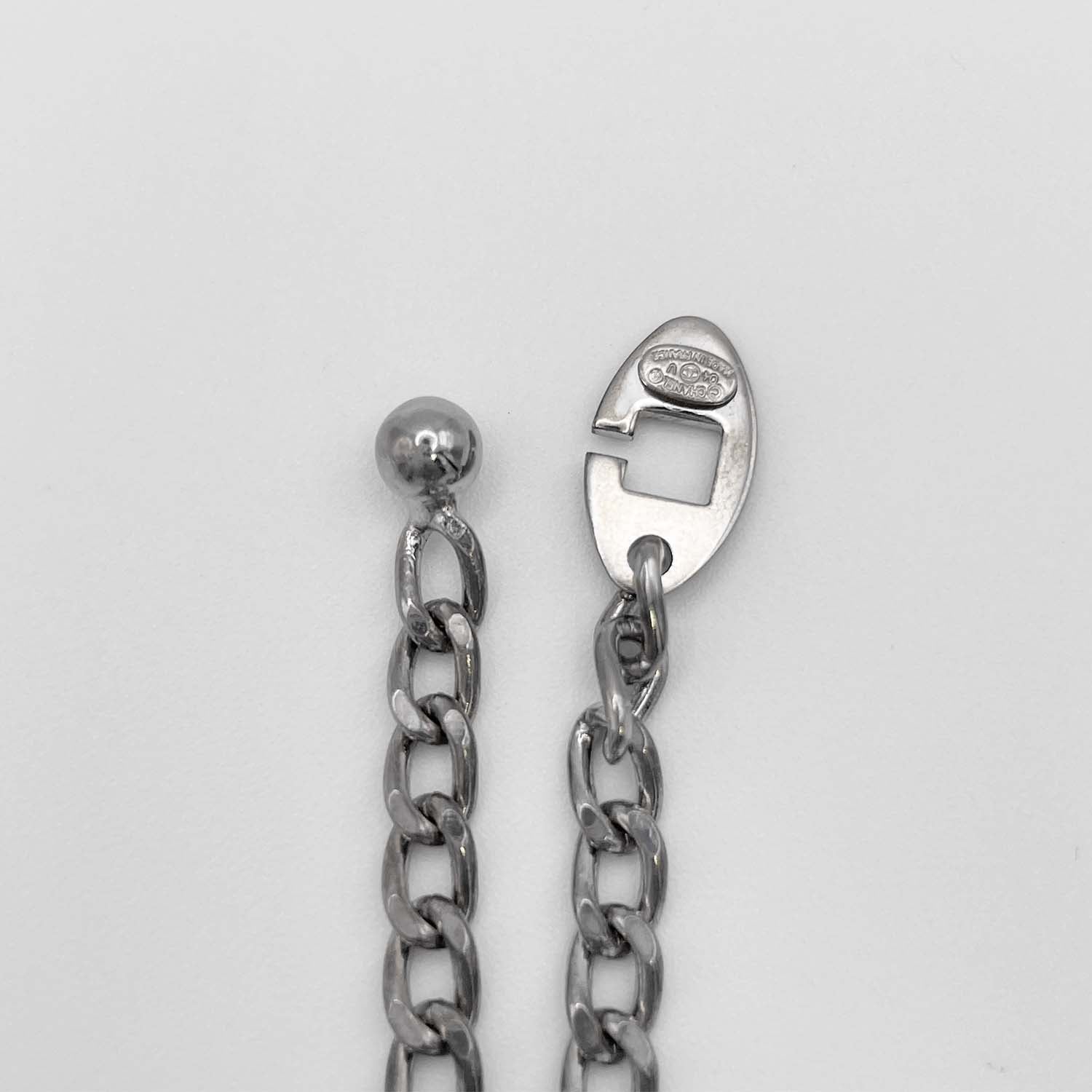 CHANEL シャネル ドッグタグ バッグチャーム ロゴ 04V シルバー