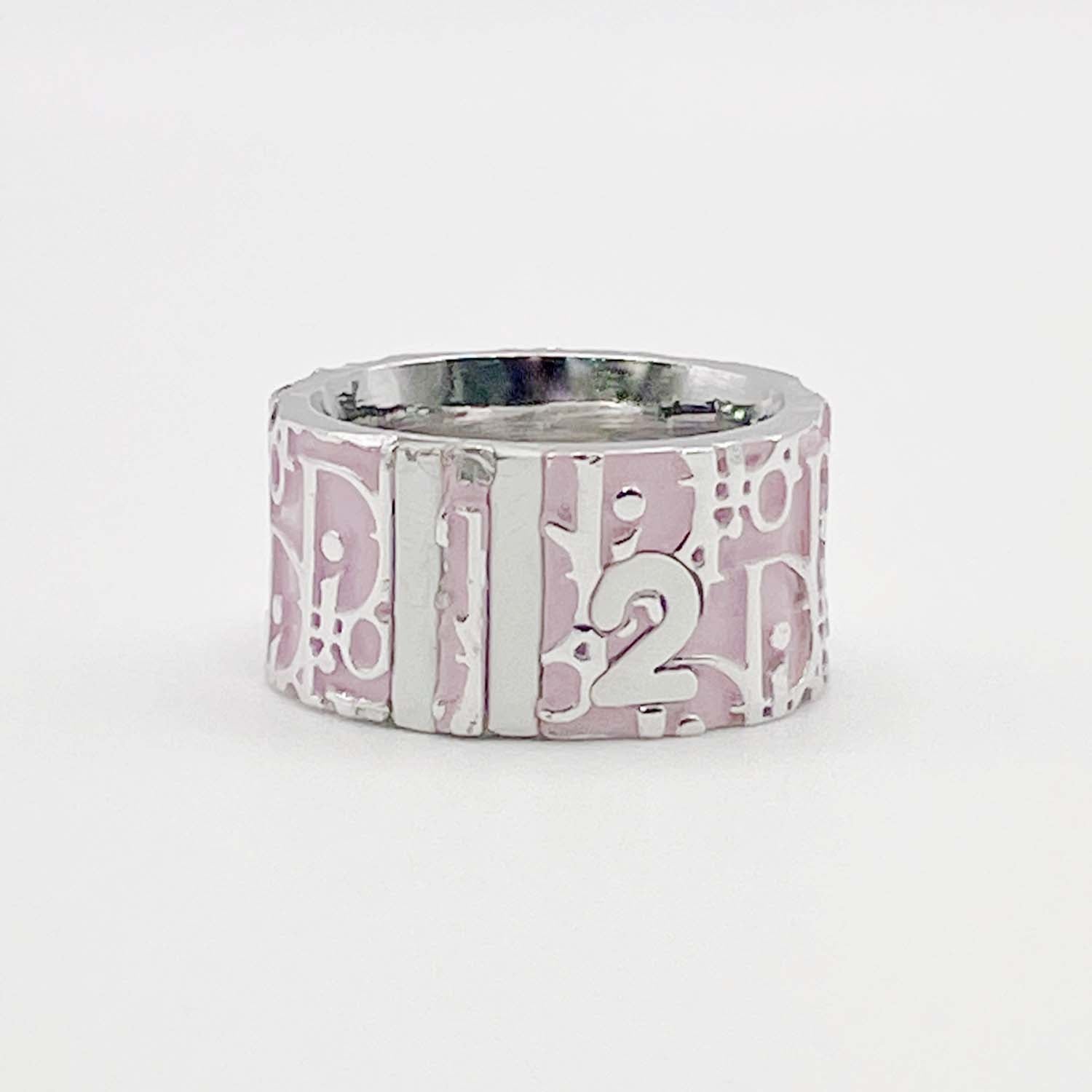 Dior ディオール 11.5号 リング ロゴ トロッター オブリーク ナンバー2 ピンク Y2K