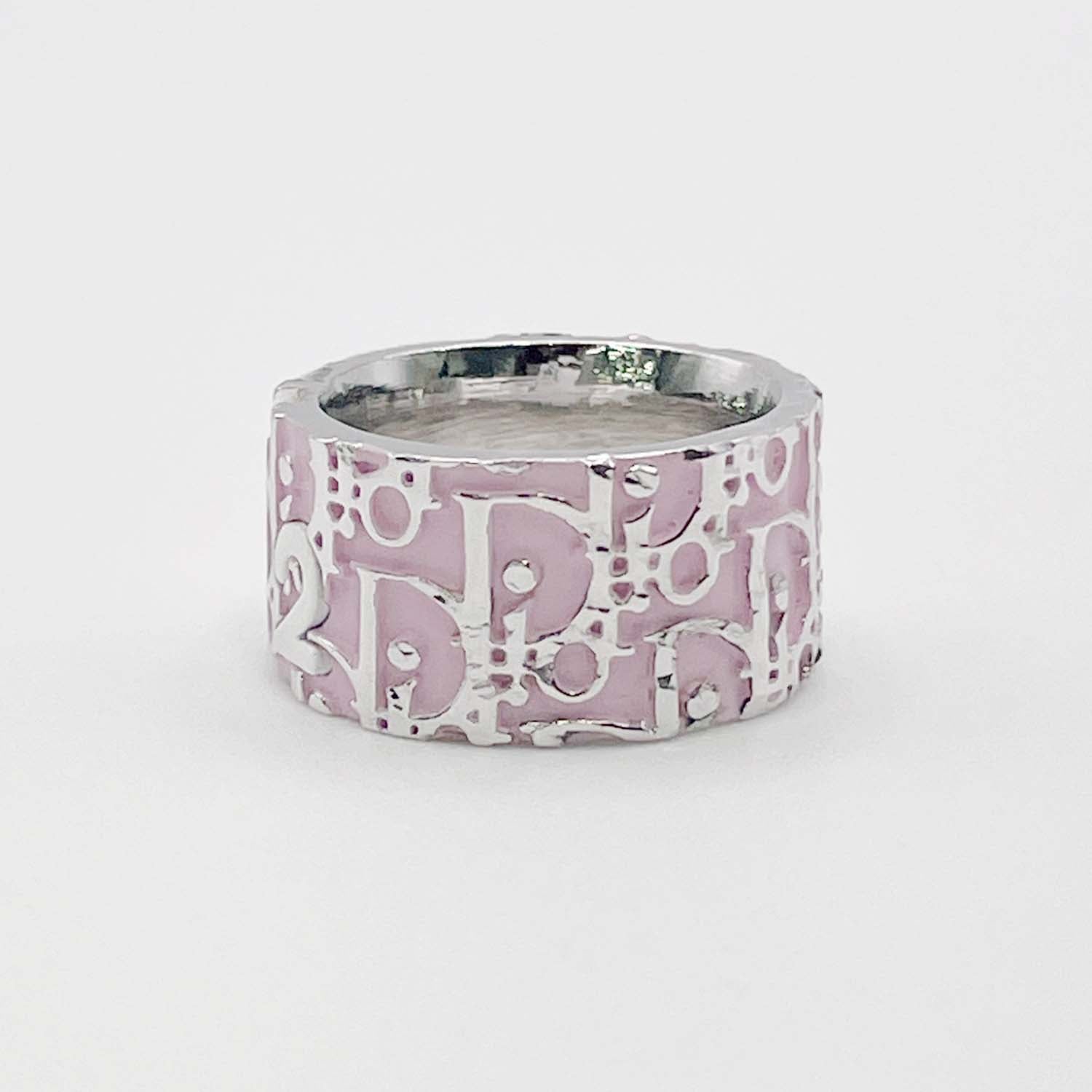 Dior ディオール 11.5号 リング ロゴ トロッター オブリーク ナンバー2 ピンク Y2K