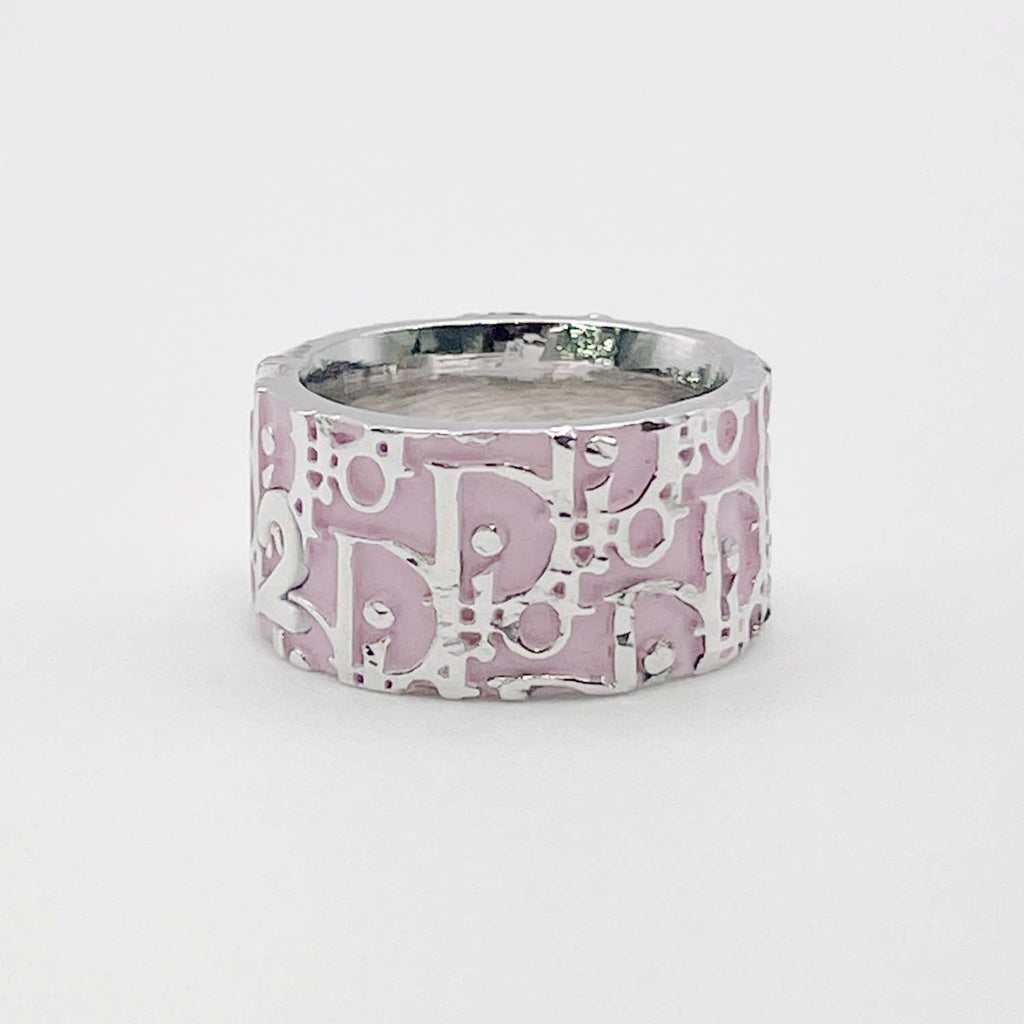 Dior ディオール 11.5号 リング ロゴ トロッター オブリーク ナンバー2 ピンク Y2K