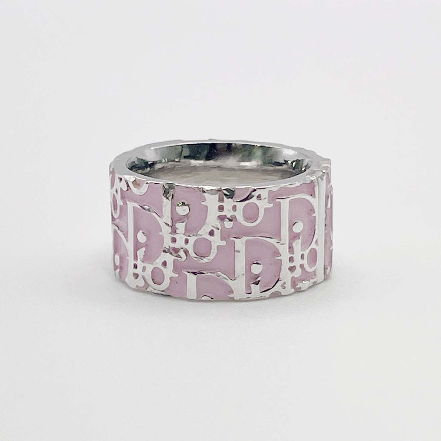 Dior ディオール 11.5号 リング ロゴ トロッター オブリーク ナンバー2 ピンク Y2K