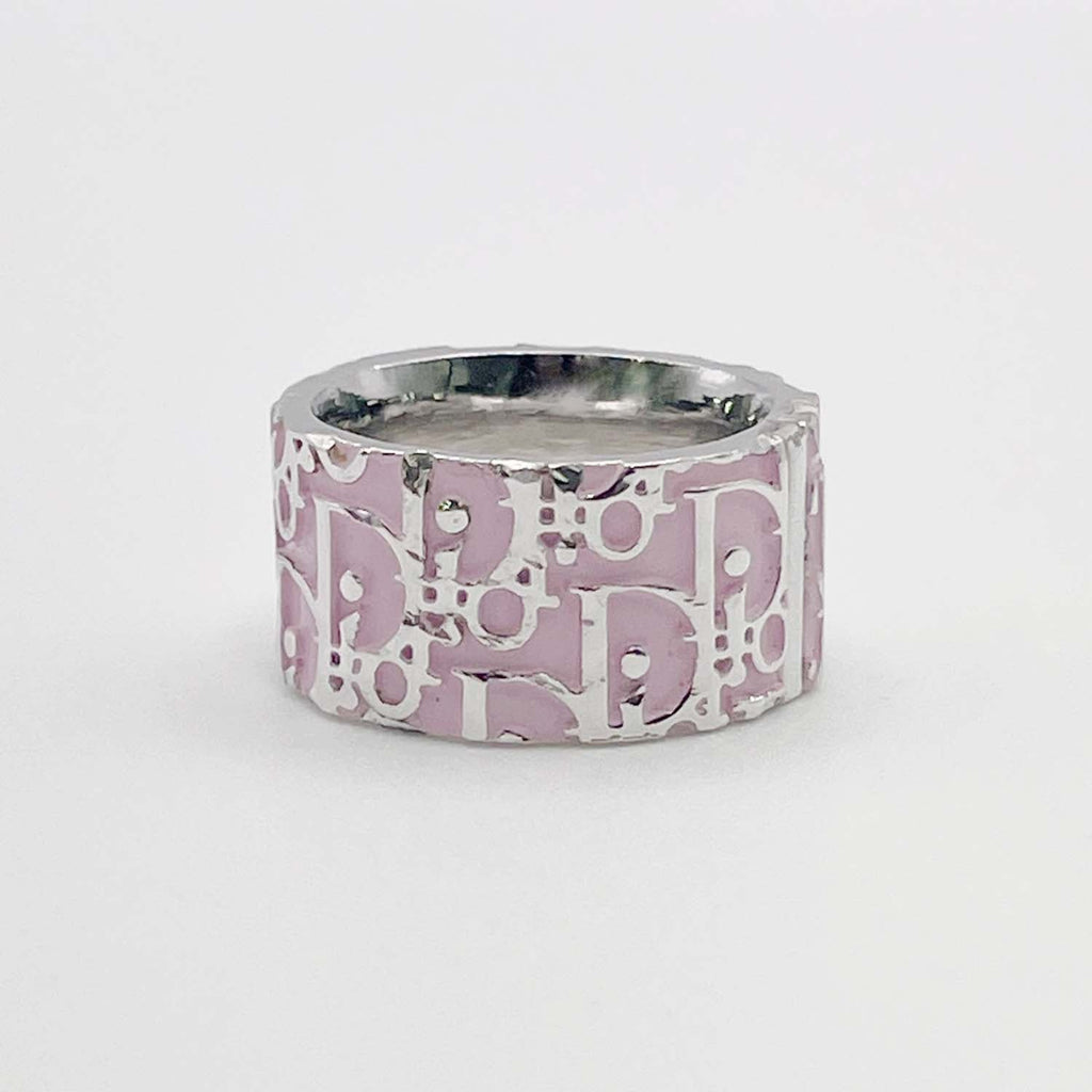 Dior ディオール 11.5号 リング ロゴ トロッター オブリーク ナンバー2 ピンク Y2K