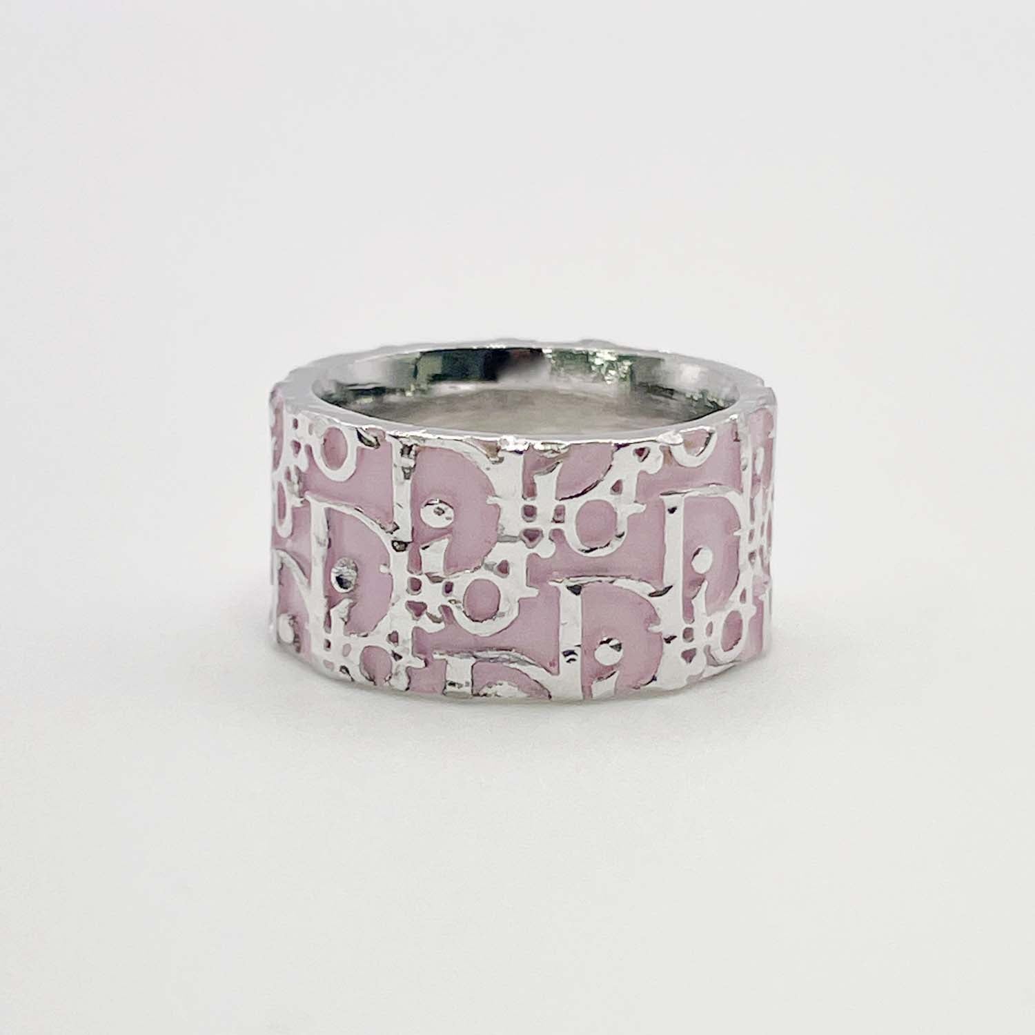 Dior ディオール 11.5号 リング ロゴ トロッター オブリーク ナンバー2 ピンク Y2K