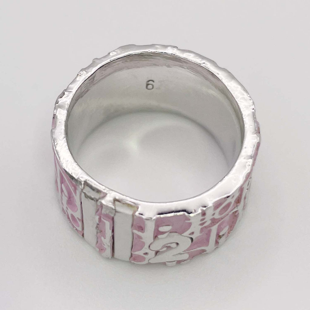 Dior ディオール 11.5号 リング ロゴ トロッター オブリーク ナンバー2 ピンク Y2K