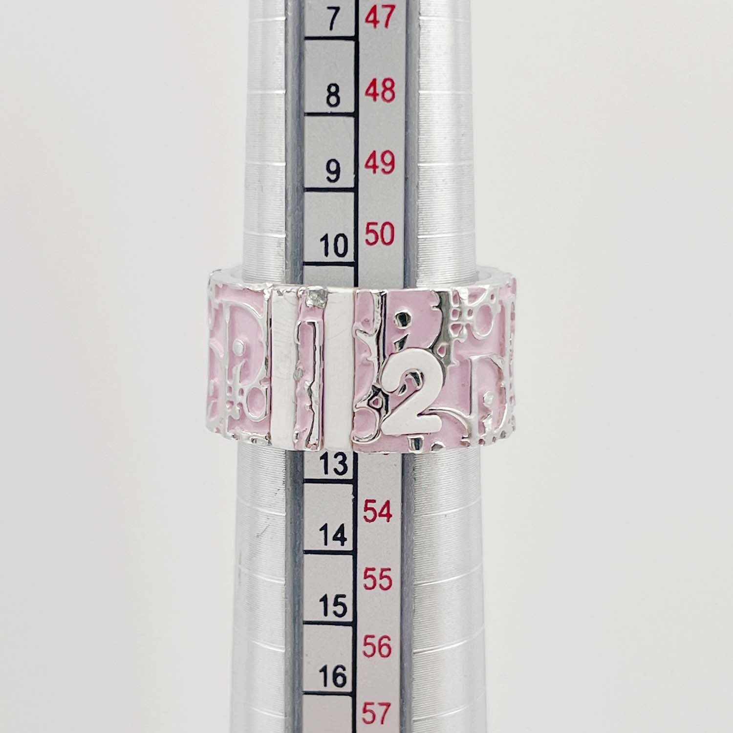 Dior ディオール 11.5号 リング ロゴ トロッター オブリーク ナンバー2 ピンク Y2K