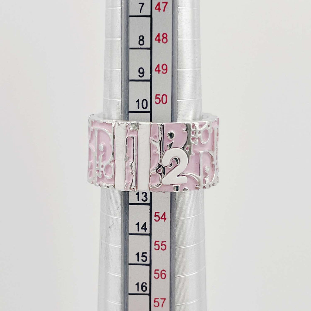 Dior ディオール 11.5号 リング ロゴ トロッター オブリーク ナンバー2 ピンク Y2K