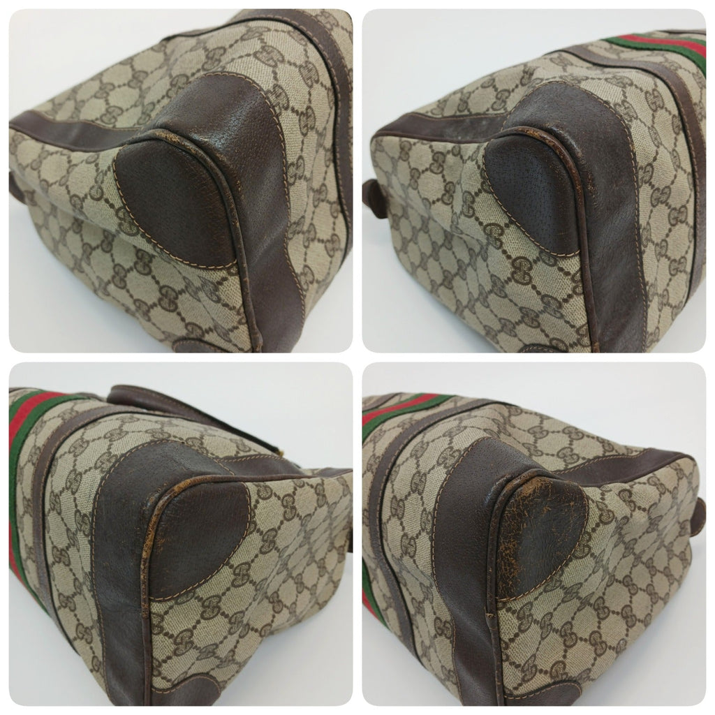GUCCI グッチ オールド シェリーライン GGスプリーム ミニボストンバッグ