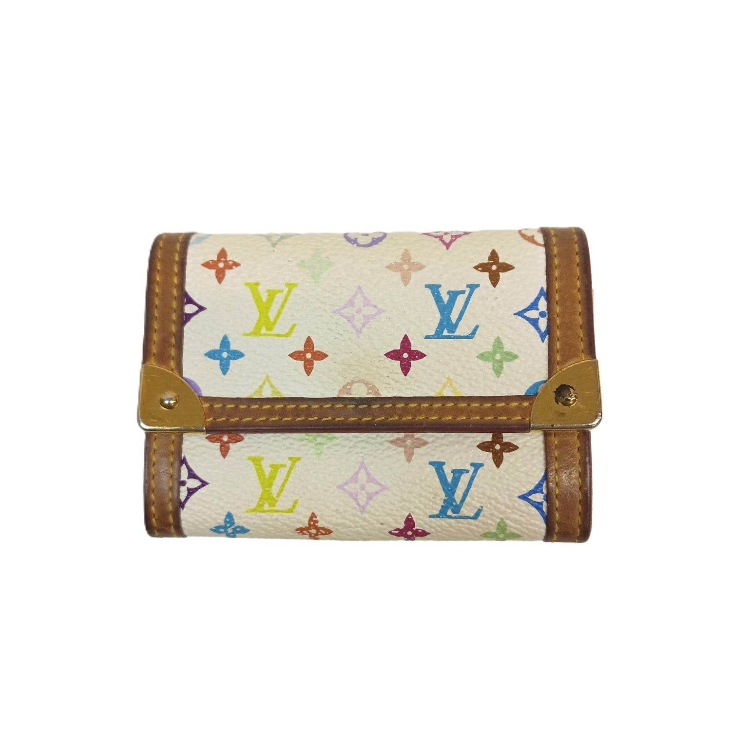 LOUIS VUITTON ルイヴィトン ポルトモネ・プラ 財布 マルチカラー