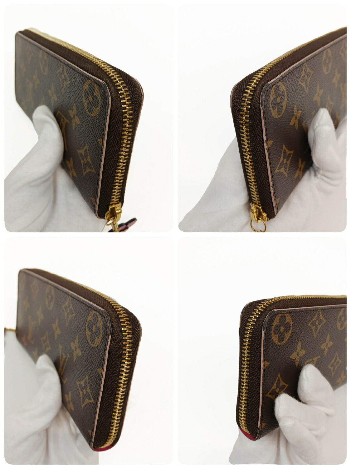LOUIS VUITTON ルイヴィトン クレマンス フラワーチャーム 長財布 ブラウン